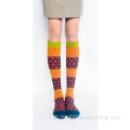 Knie-hohe bunte Tropfenform Frühlingsmädchensocken